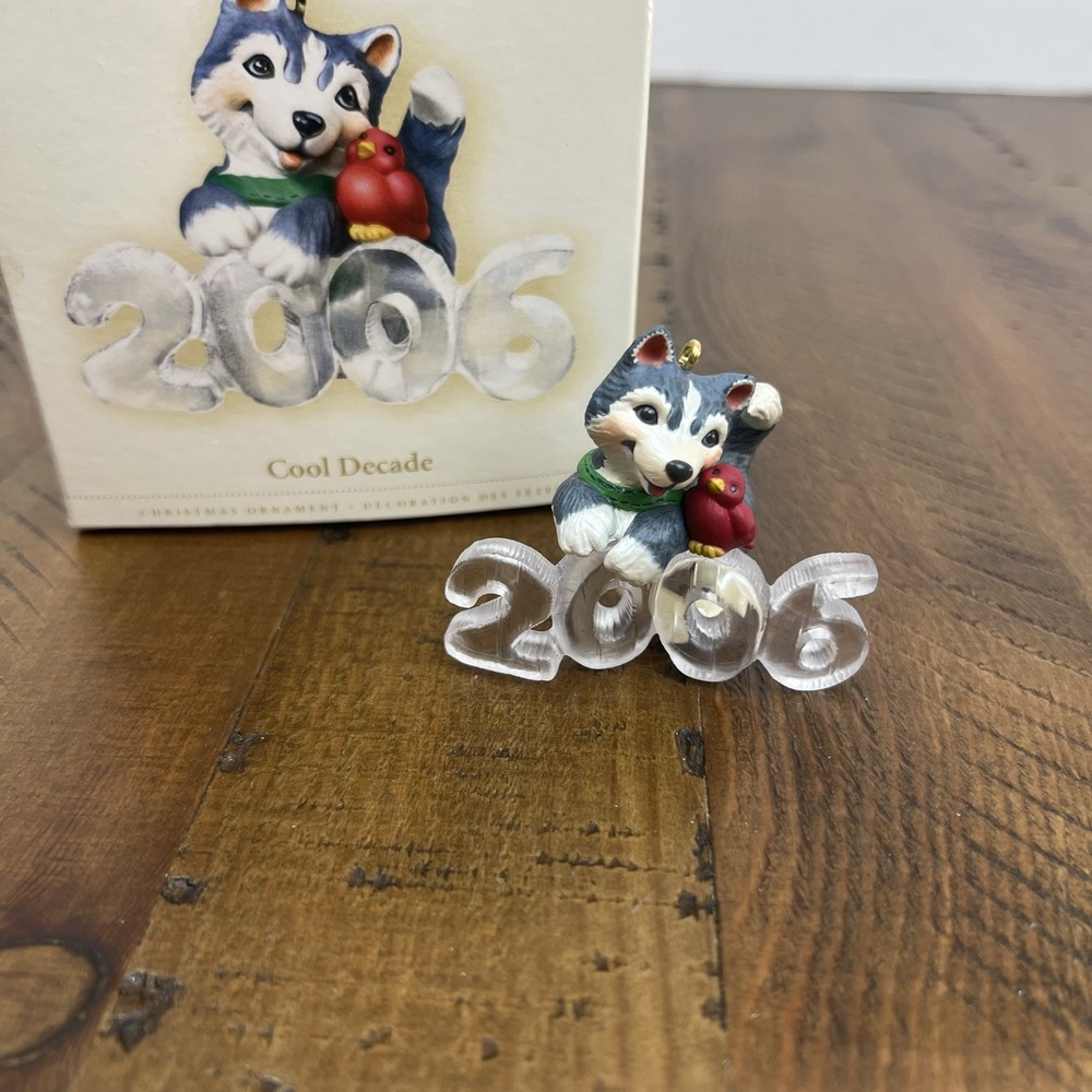 Hallmark Keepsake 2006 Cool Decade Husky Dog 7th in Series Christmas Ornament